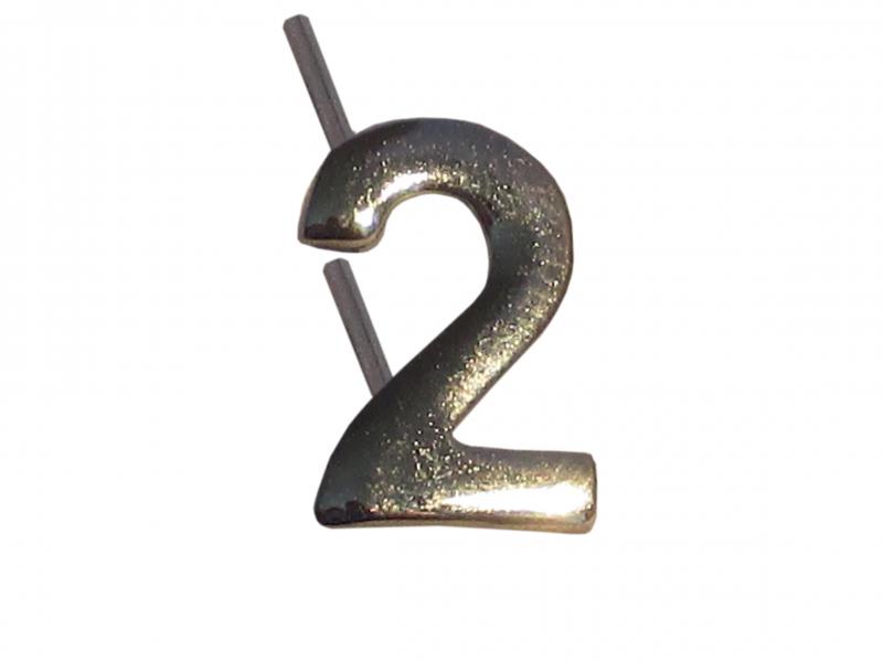 Chiffre 2 Argent (Agrafe ordonnance)