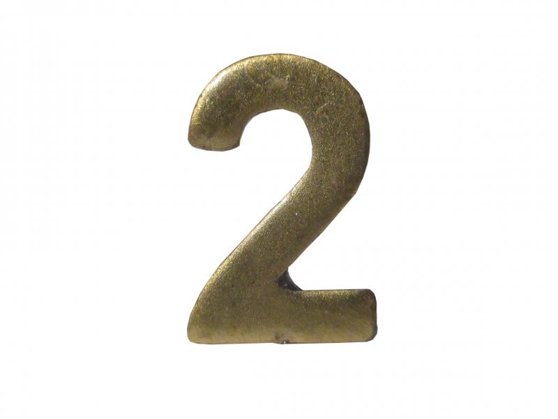 Chiffre 2 Bronze (Agrafe ordonnance)