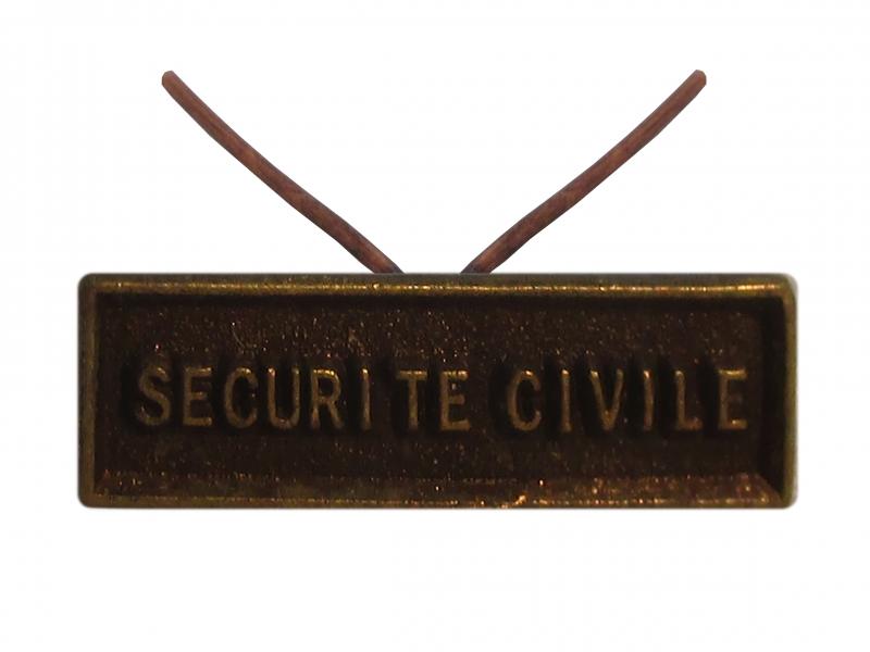 Sécurité Civile (bronze agrafe réduction)