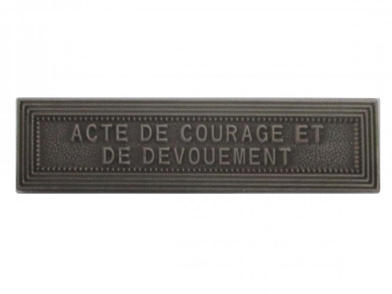 Acte de Courage et Dévouement Argent (agrafe ordonnance)