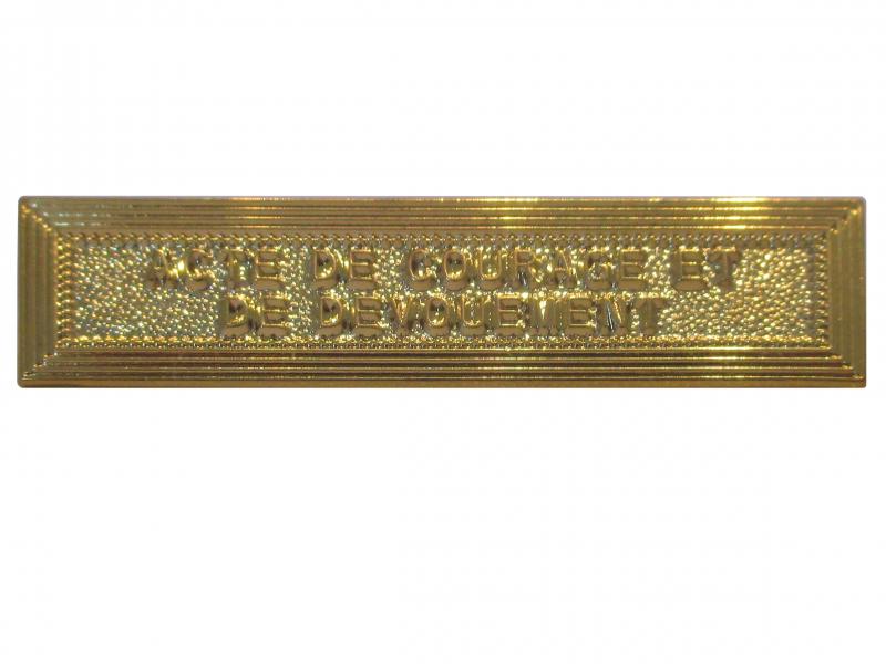 Acte de Courage et Dévouement Or (agrafe ordonnance)