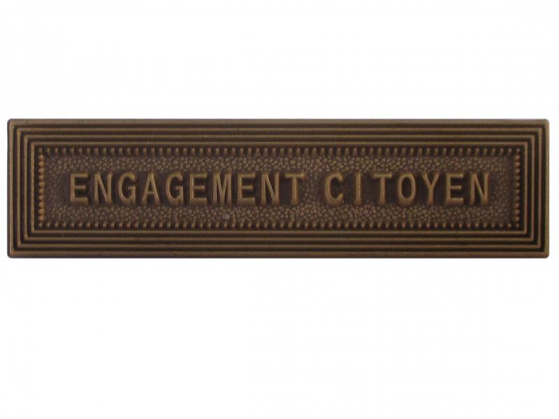 Engagement Citoyen (bronze agrafe ordonnance)