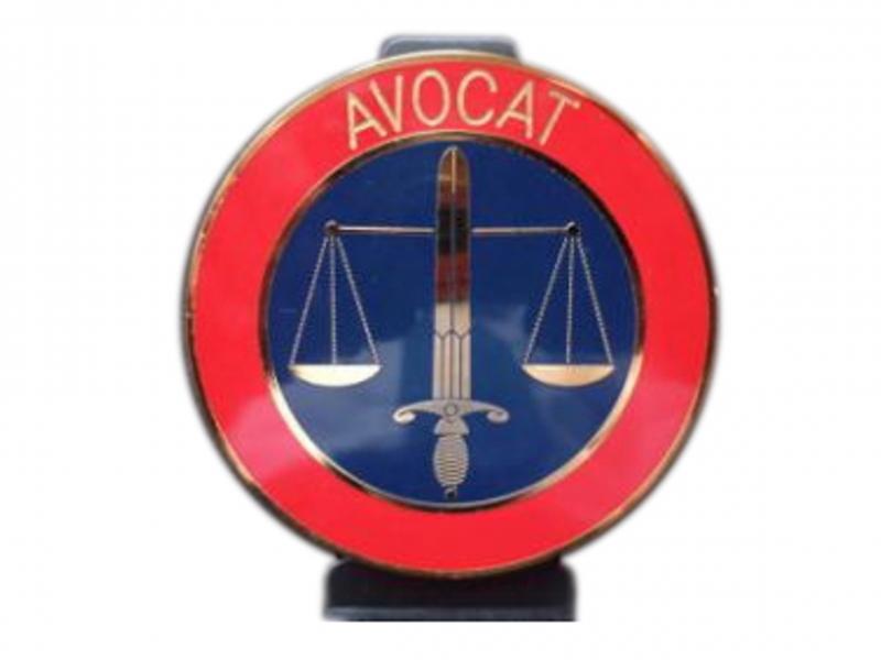 Avocat - Plaque de fonction 