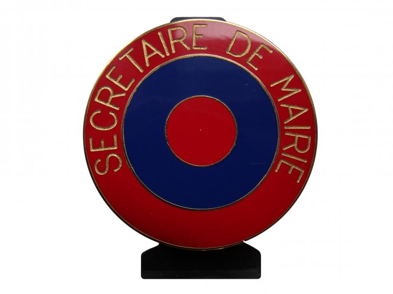 Secrétaire de Mairie - Plaque de fonction 