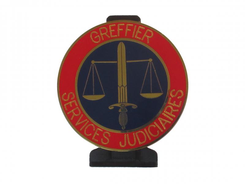 Greffier Services Judiciaires - Plaque de fonction 