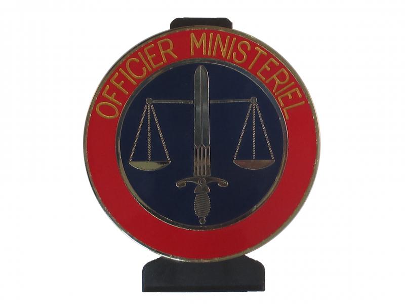 Officier Ministériel - Plaque de fonction 