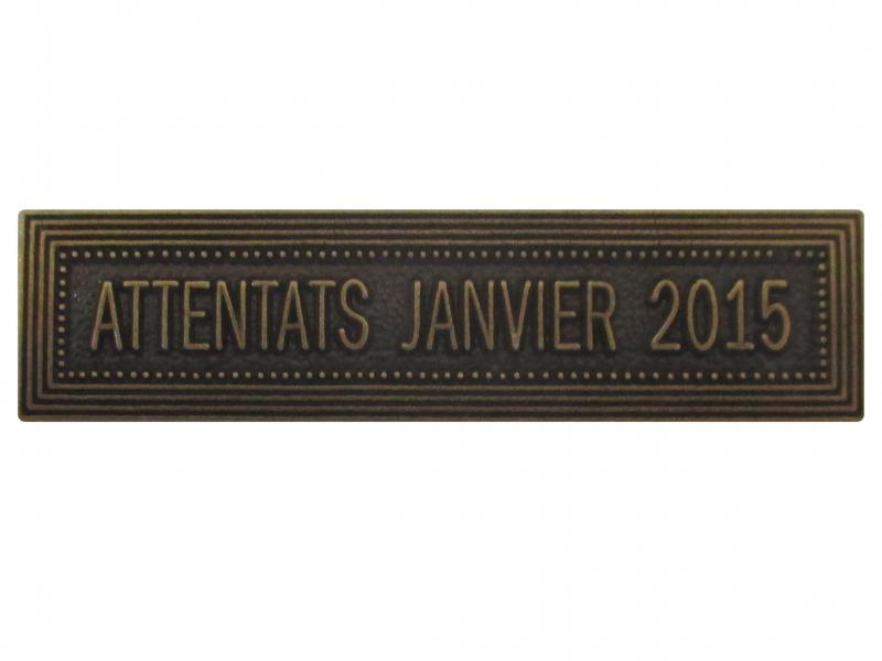 Attentats Janvier 2015 Bronze (Agrafe Ordonnance)