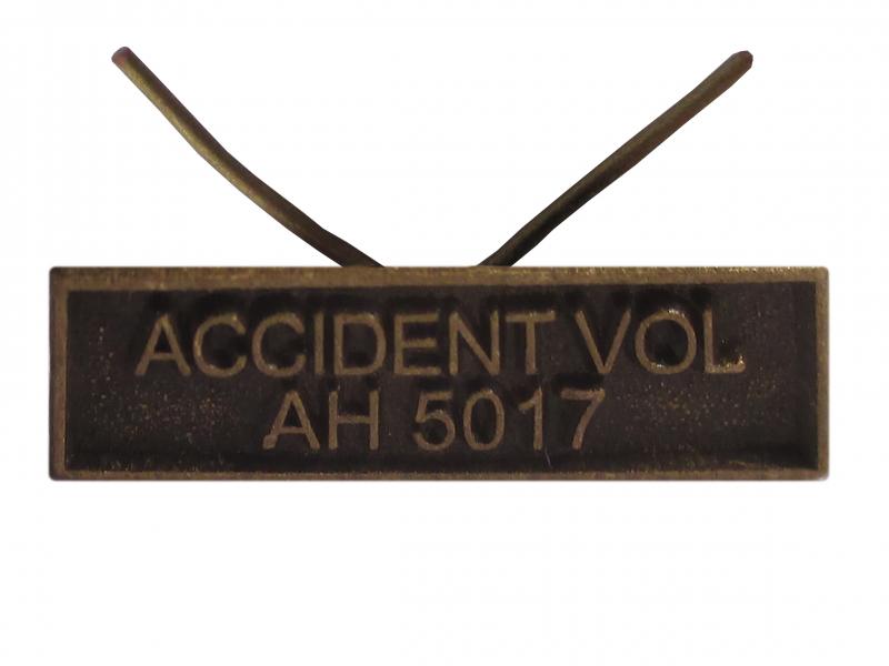 Accident Vol AH 5017 Bronze (Agrafe Réduction)