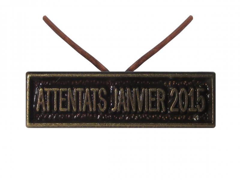 Attentats Janvier 2015 Bronze (Agrafe Réduction)