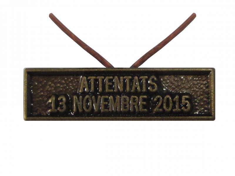 Attentats Novembre 2015 Bronze (Agrafe Réduction)