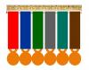 Montage 6 Médailles Réduction (Miniatures sur porte-médaille)