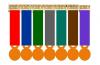 Montage 7 Médailles Réduction (Miniatures sur porte-médaille)