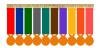 Montage 10 Médailles Réduction (Miniatures sur porte-médaille)