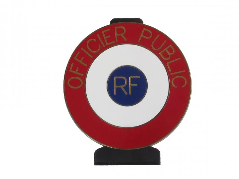 Officier Public - Cocarde Métallique