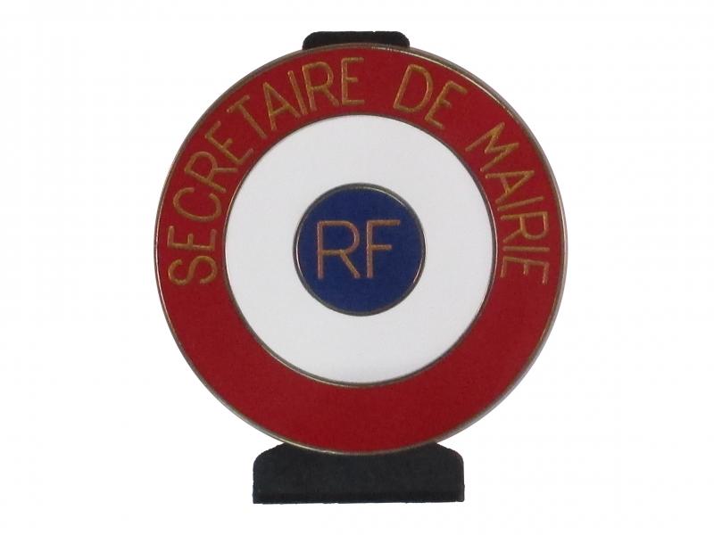 Secrétaire de Mairie - Cocarde Métallique