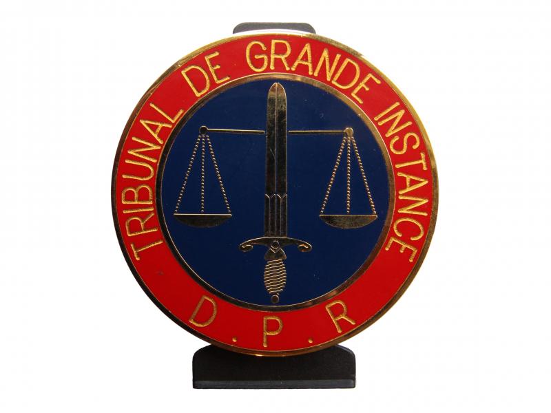 Tribunal de Grande Instance DPR - Plaque de Fonction