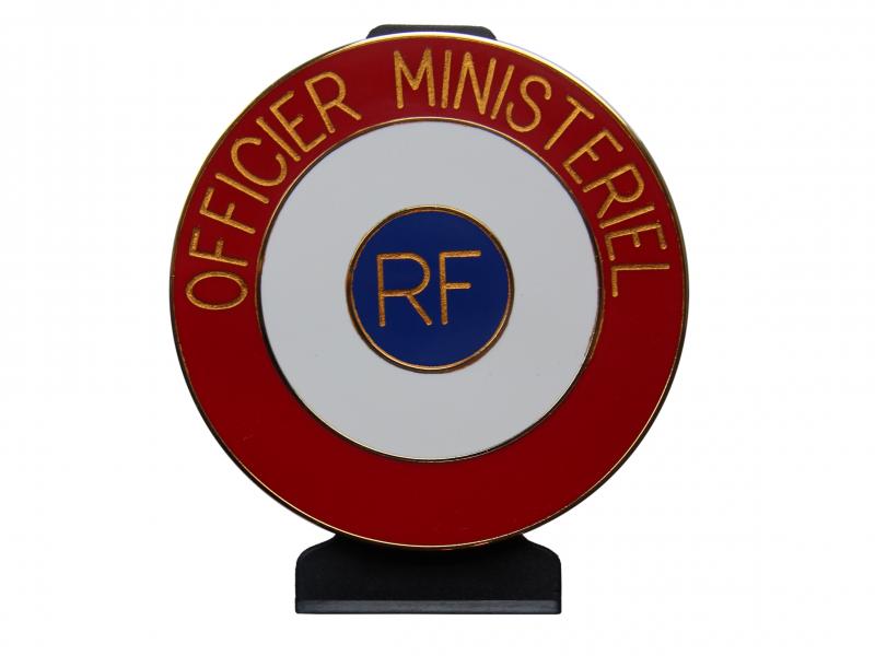 Officier Ministériel RF - Cocarde Métallique