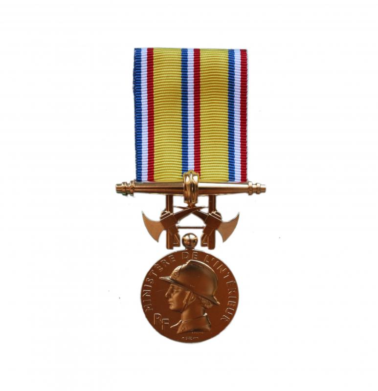 Honneur Sapeurs Pompiers Monnaie de Paris Grade Or 30 ans Ordonnance