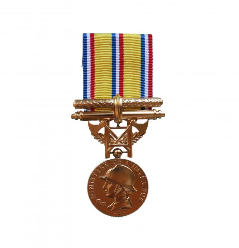 Honneur Sapeurs Pompiers Monnaie de Paris Grade Grand Or 40 ans Ordonnance