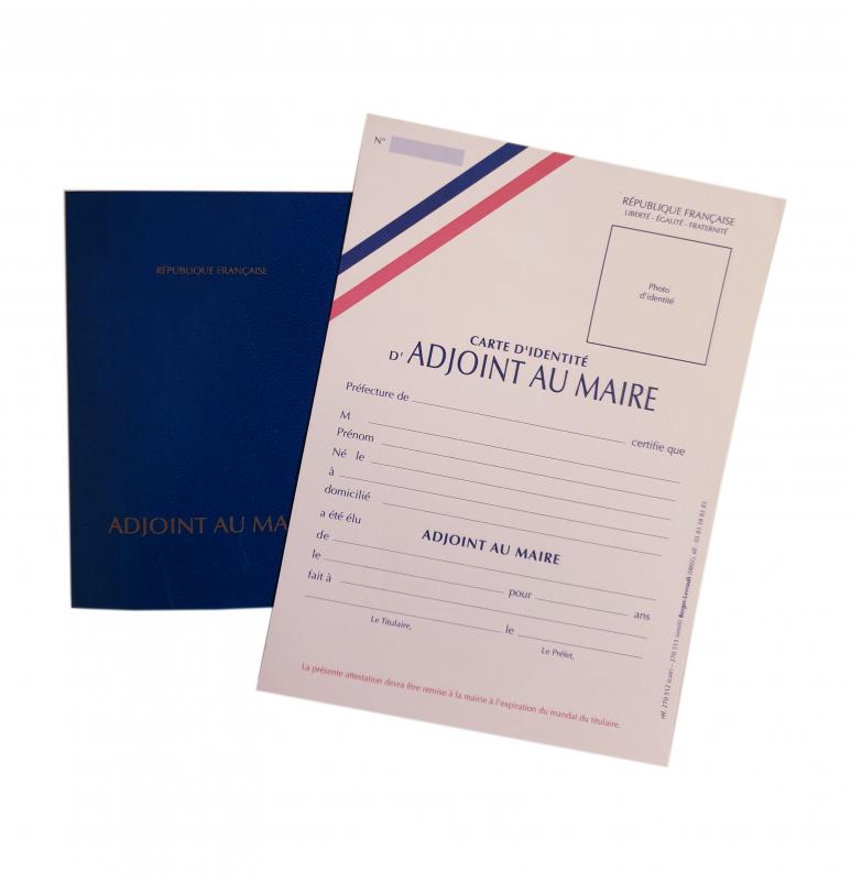 Carte d'identité - similicuir bleu - Maire Adjoint